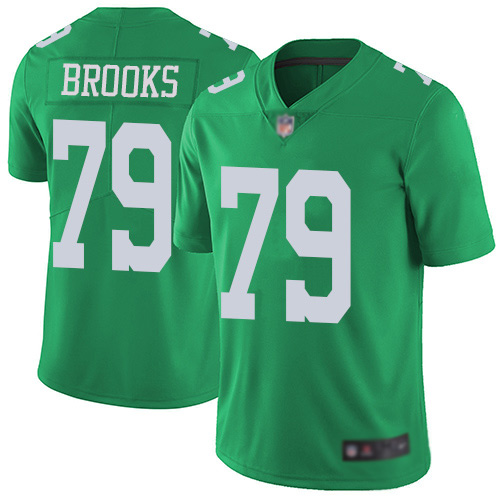 Men Philadelphia Eagles #79 Brandon Brooks Limited Green Rush Vapor Untouchable NFL Jersey Football->nfl t-shirts->Sports Accessory